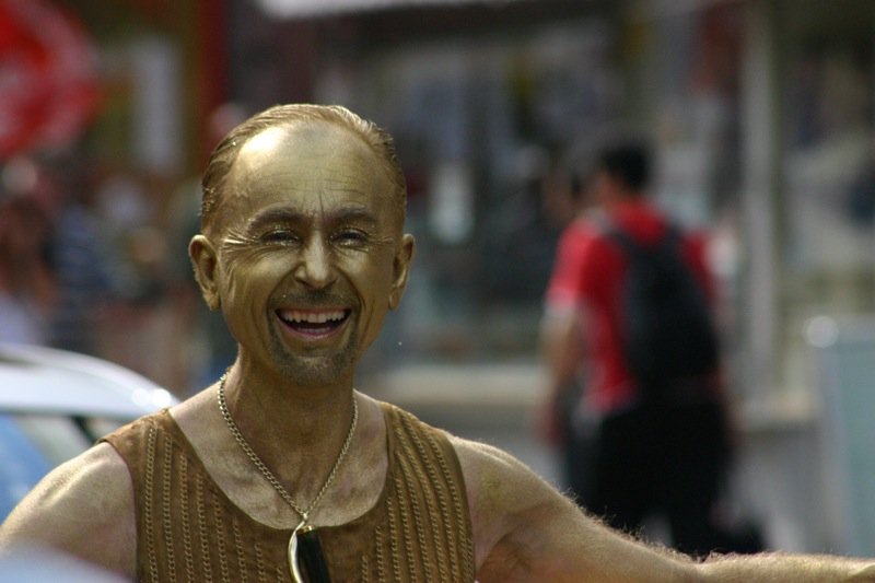 The man with the golden face