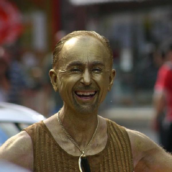 The man with the golden face