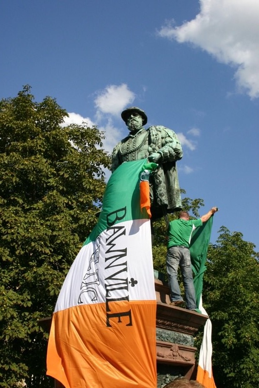 Draping the flags