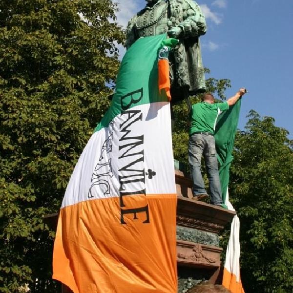 Draping the flags