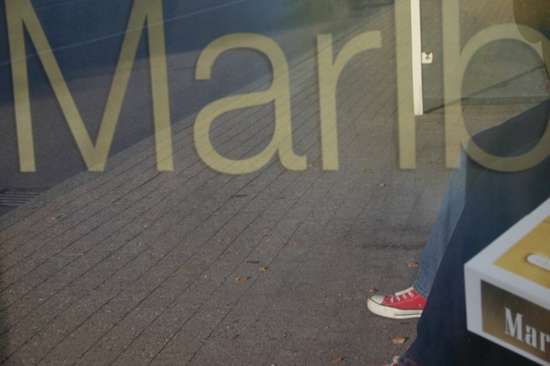 Half me, half cigarette packet