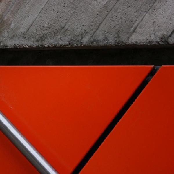 Railing on red