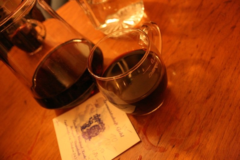 Rings of red wine