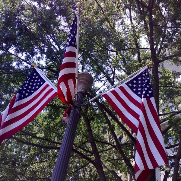 Flags off Pennsylvania Ave