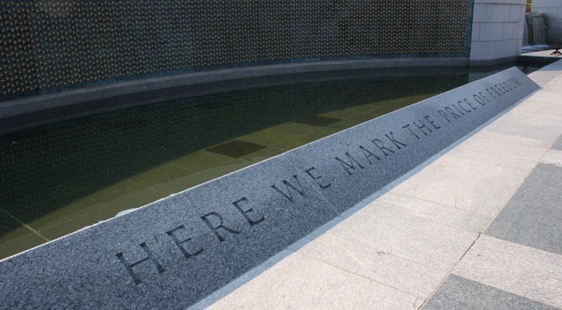 Here we mark the price of freedom