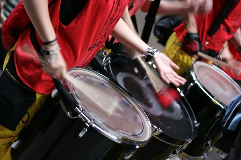 Drumming away