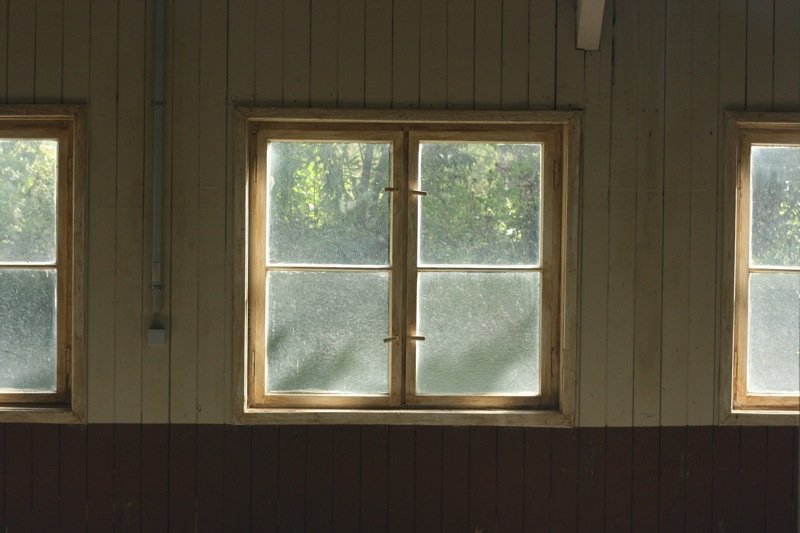 Lighting the hut
