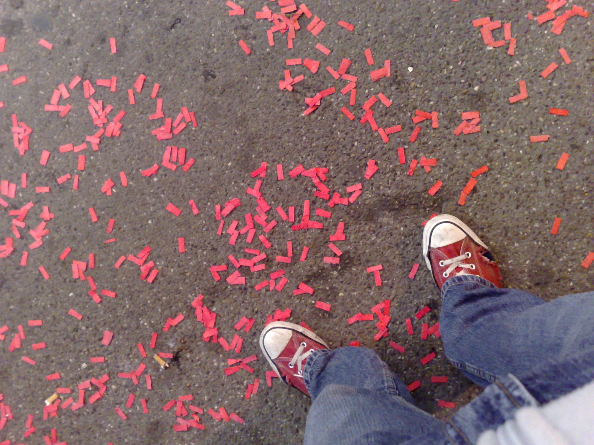 Red confetti