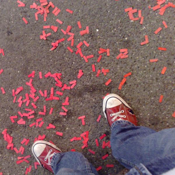 Red confetti