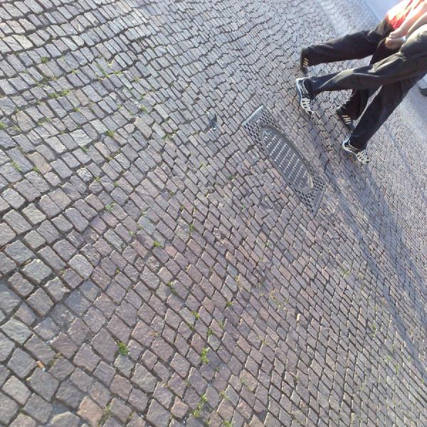 Walking on the cobbles