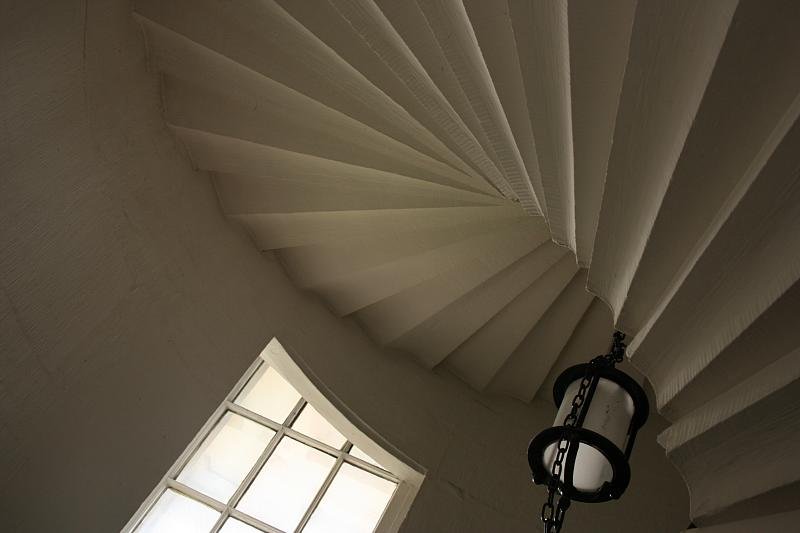 Lighting the spiral stairwell