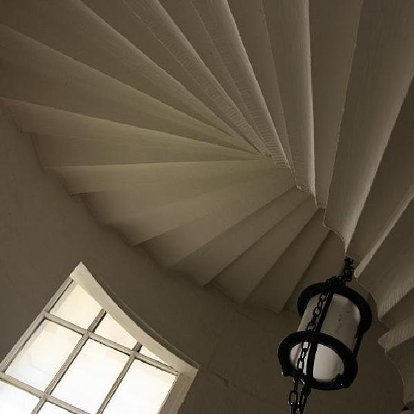 Lighting the spiral stairwell