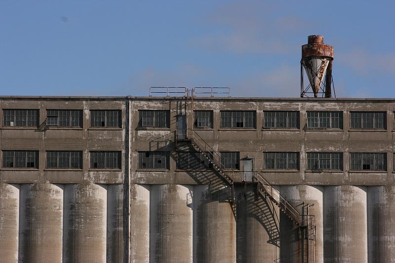 Grain silos, disused