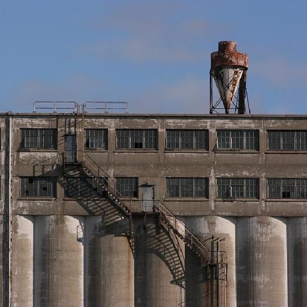 Grain silos, disused