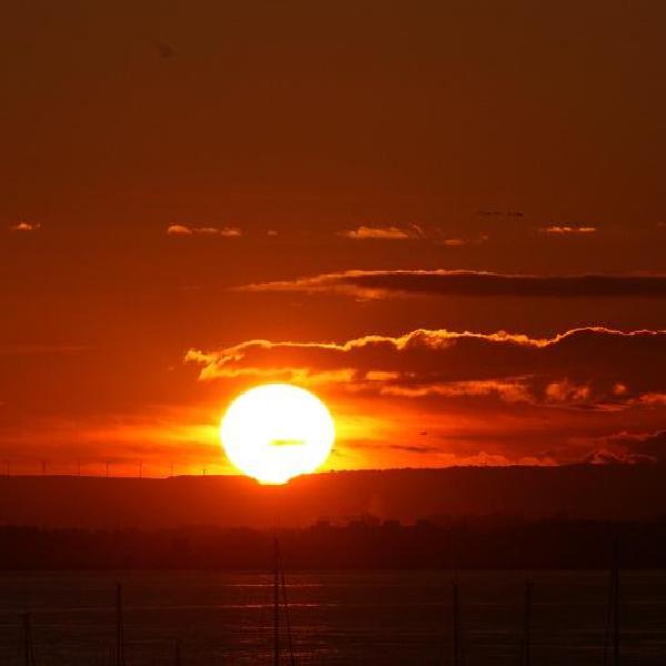 Sunset over Marbella bay