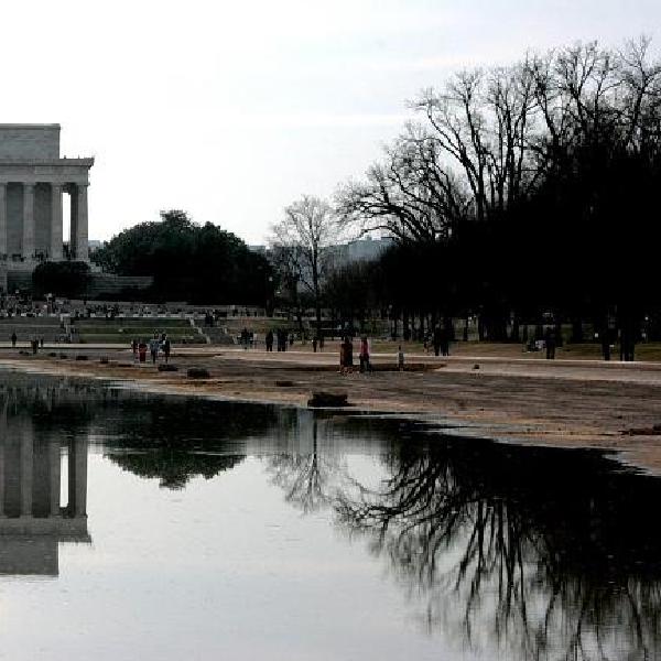 Lincoln Memorial, reflected in part