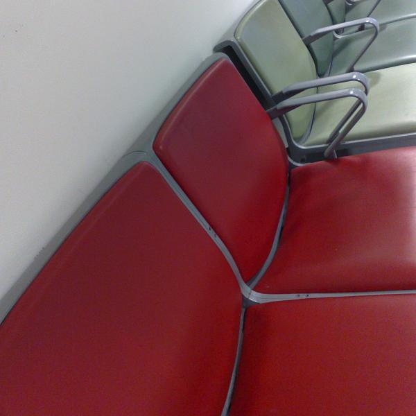 Row of airport seats