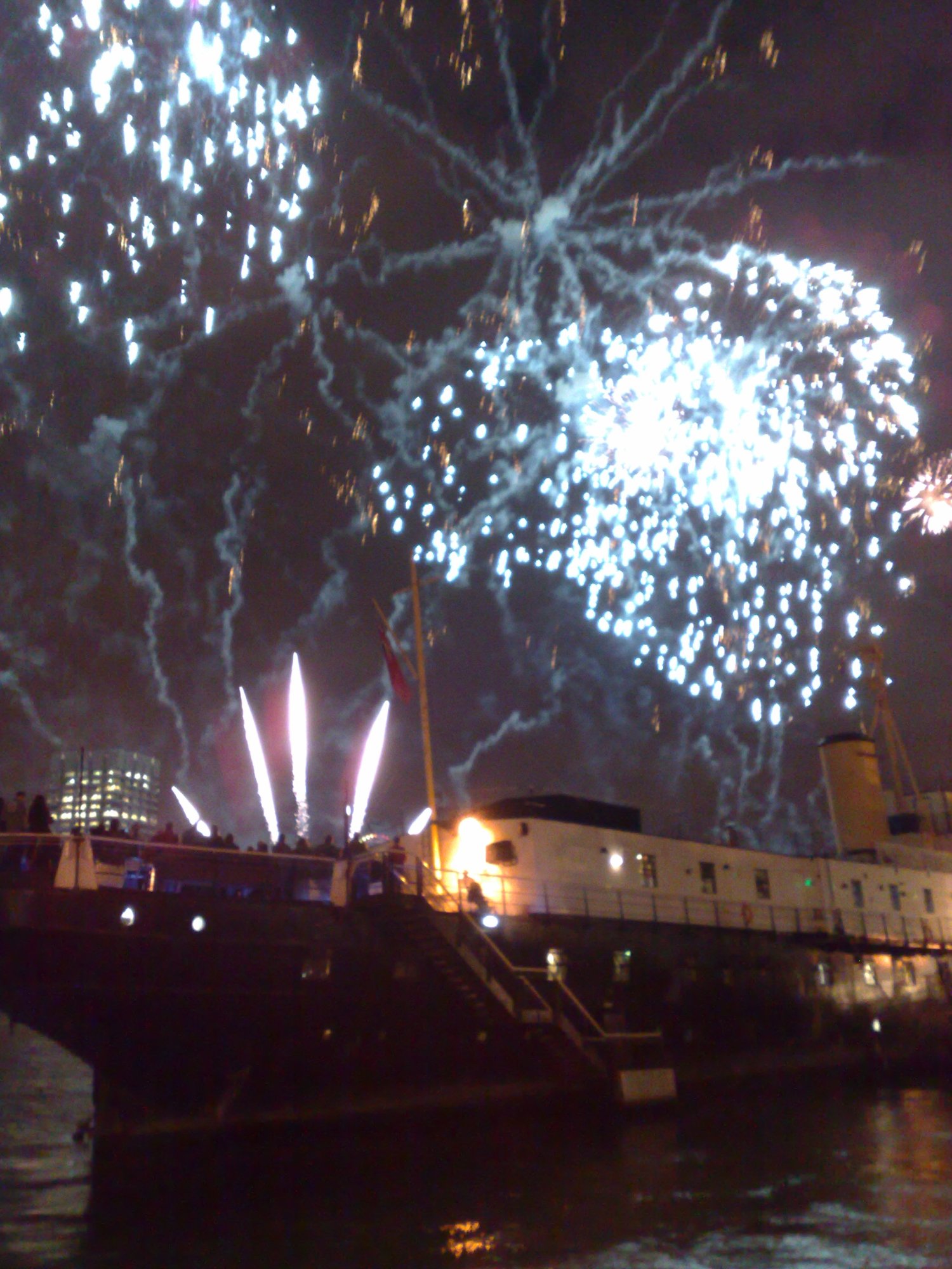Fireworks over HMS President