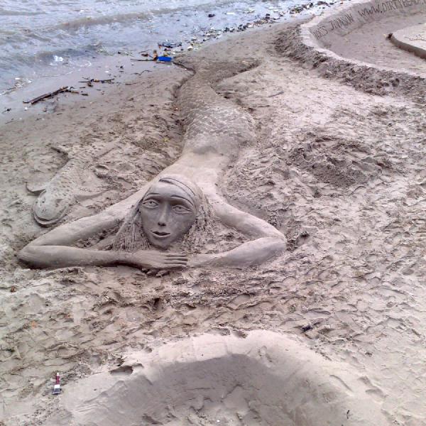Mermaid in the sand