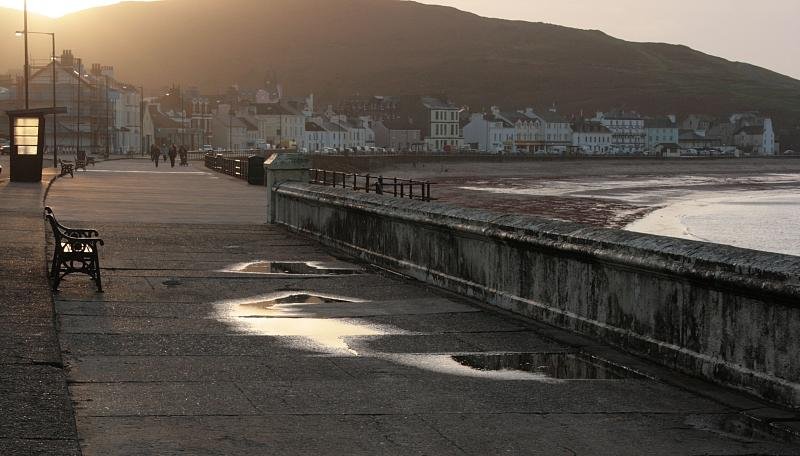 Sun setting over Peel promenade