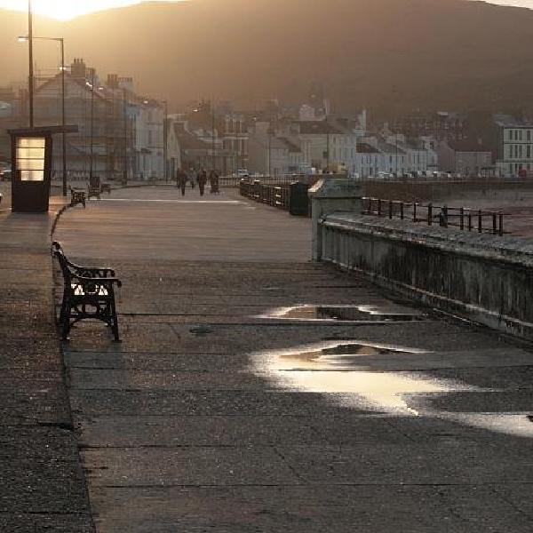Sun setting over Peel promenade