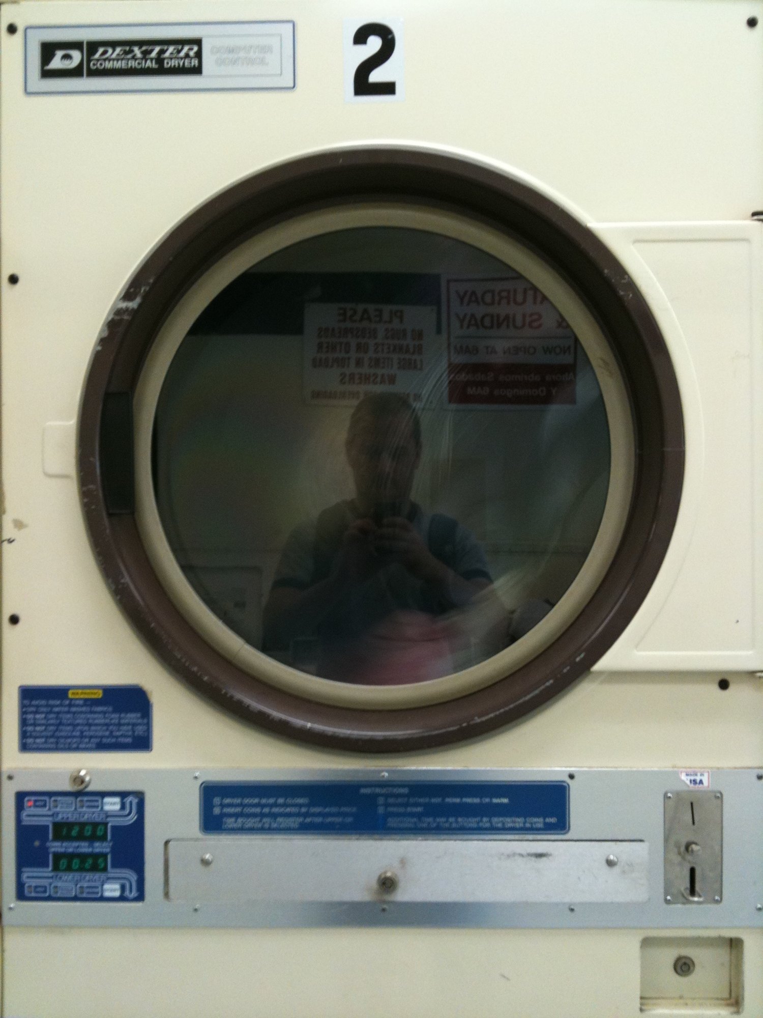 Watching the laundry spin