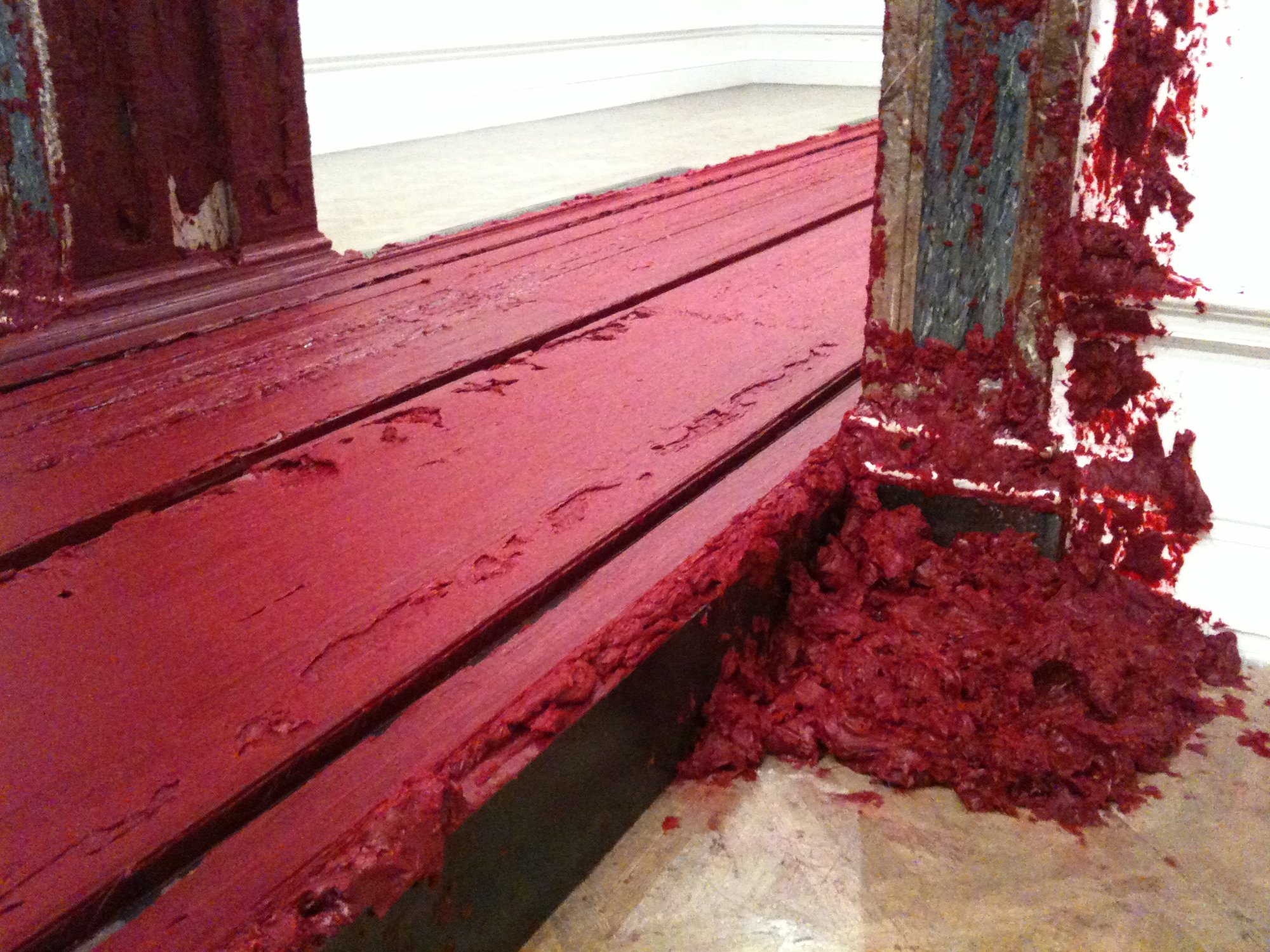Tracks in the wax