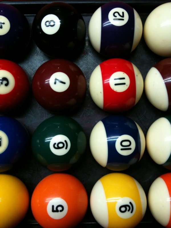 Numbered balls