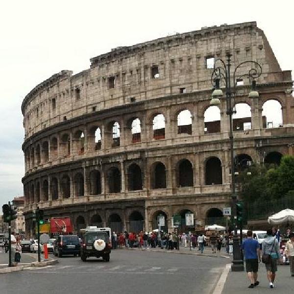 Approaching the Colloseum