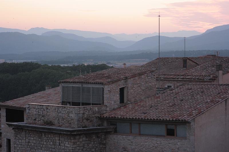 Roofs at sunset