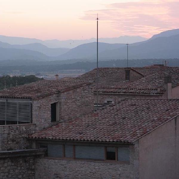 Roofs at sunset