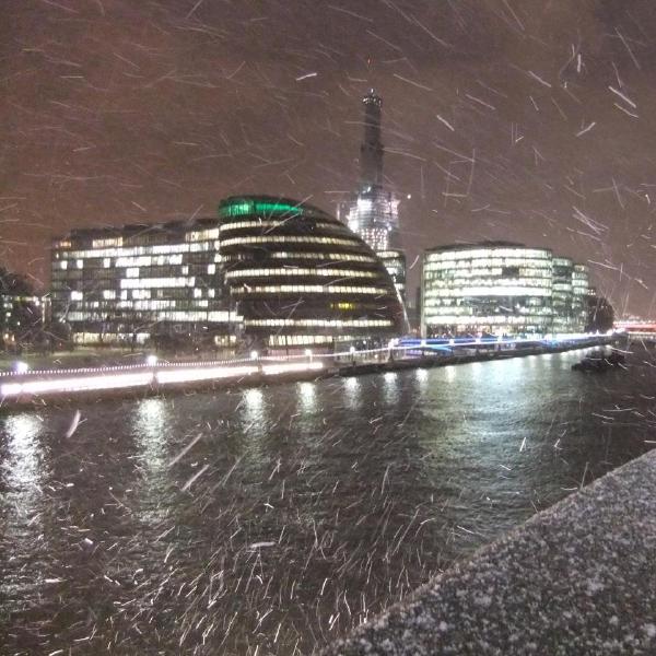 Snowstorm from Tower Bridge