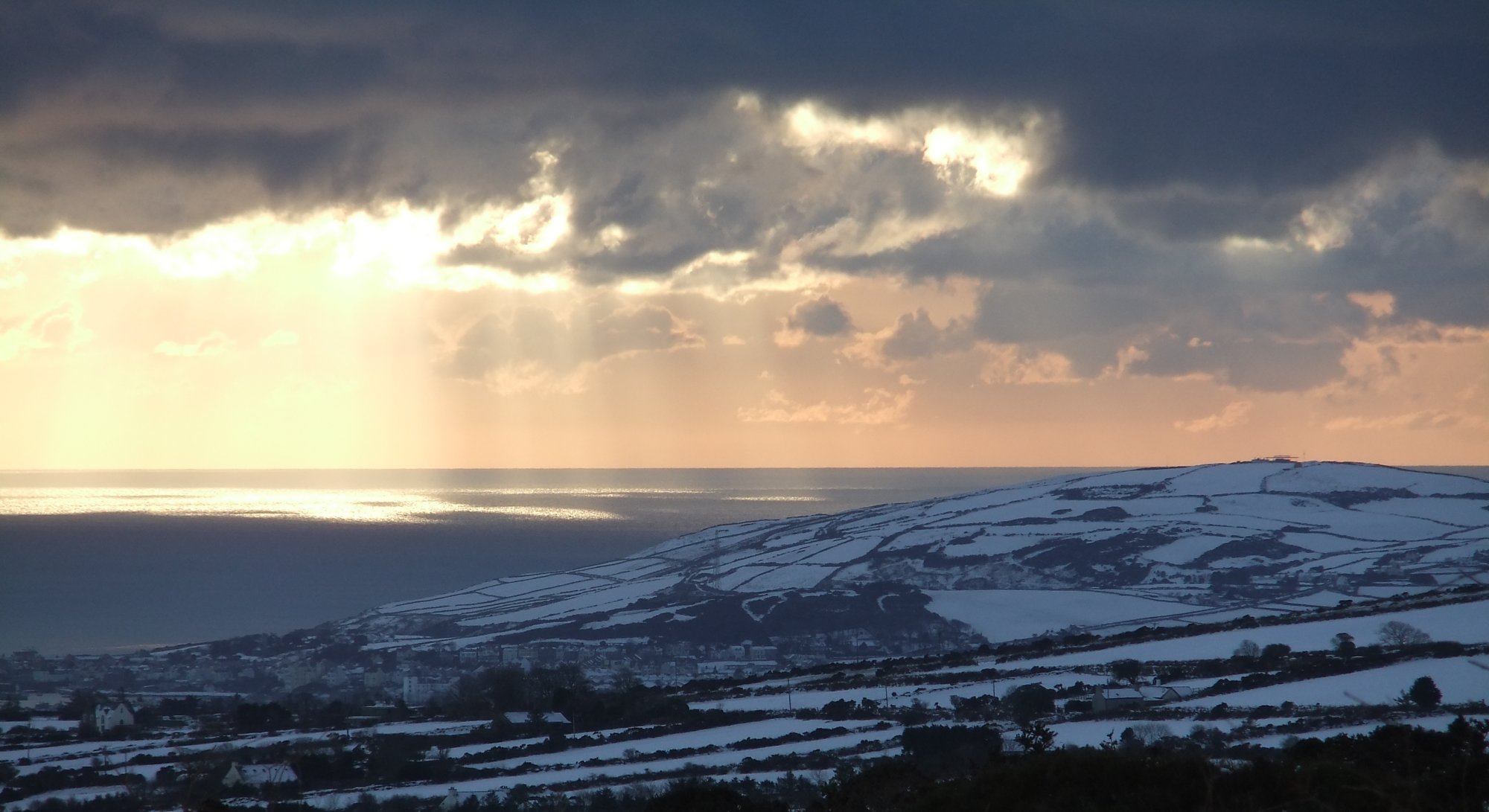 Wintery sunset