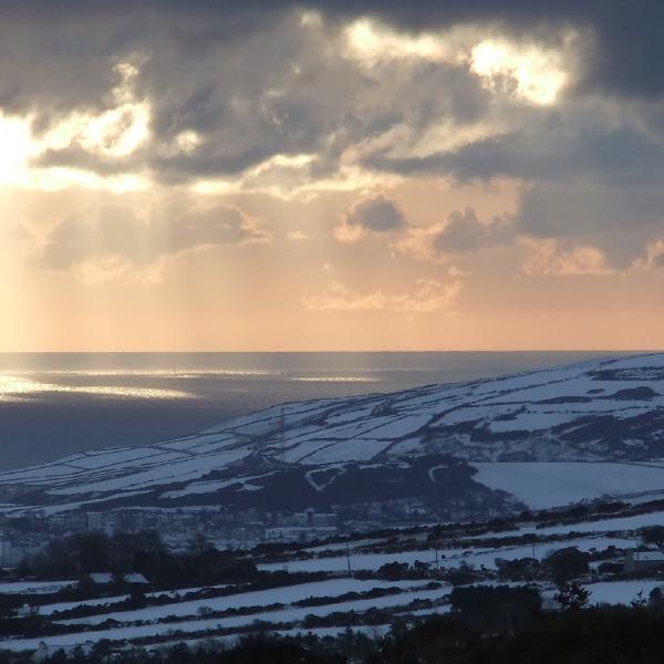 Wintery sunset