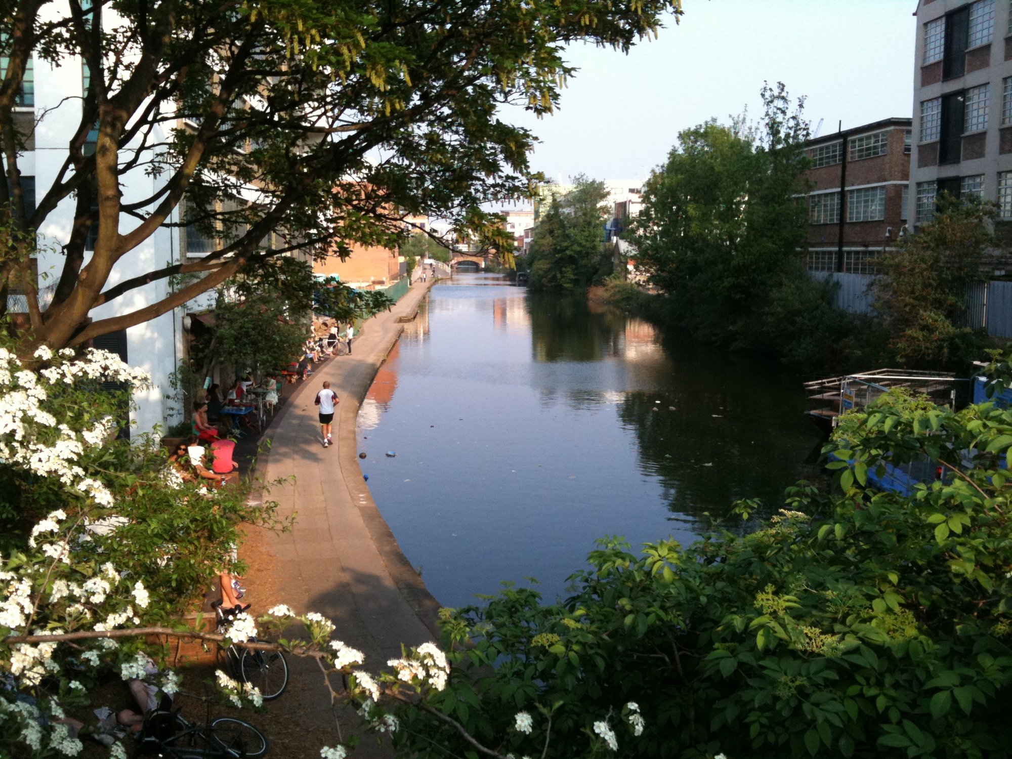 Relaxing by the canal
