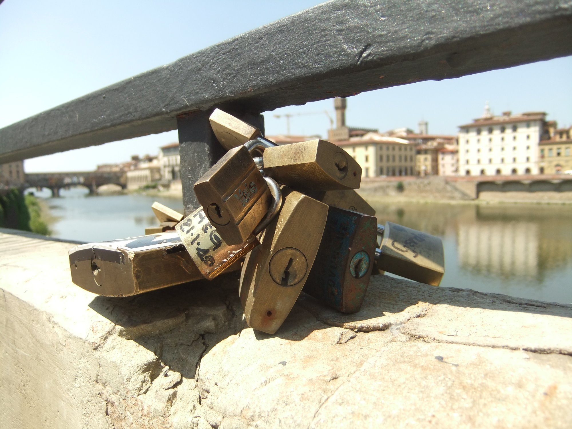 Love padlocks in Florence