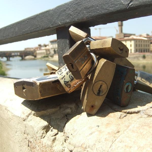 Love padlocks in Florence