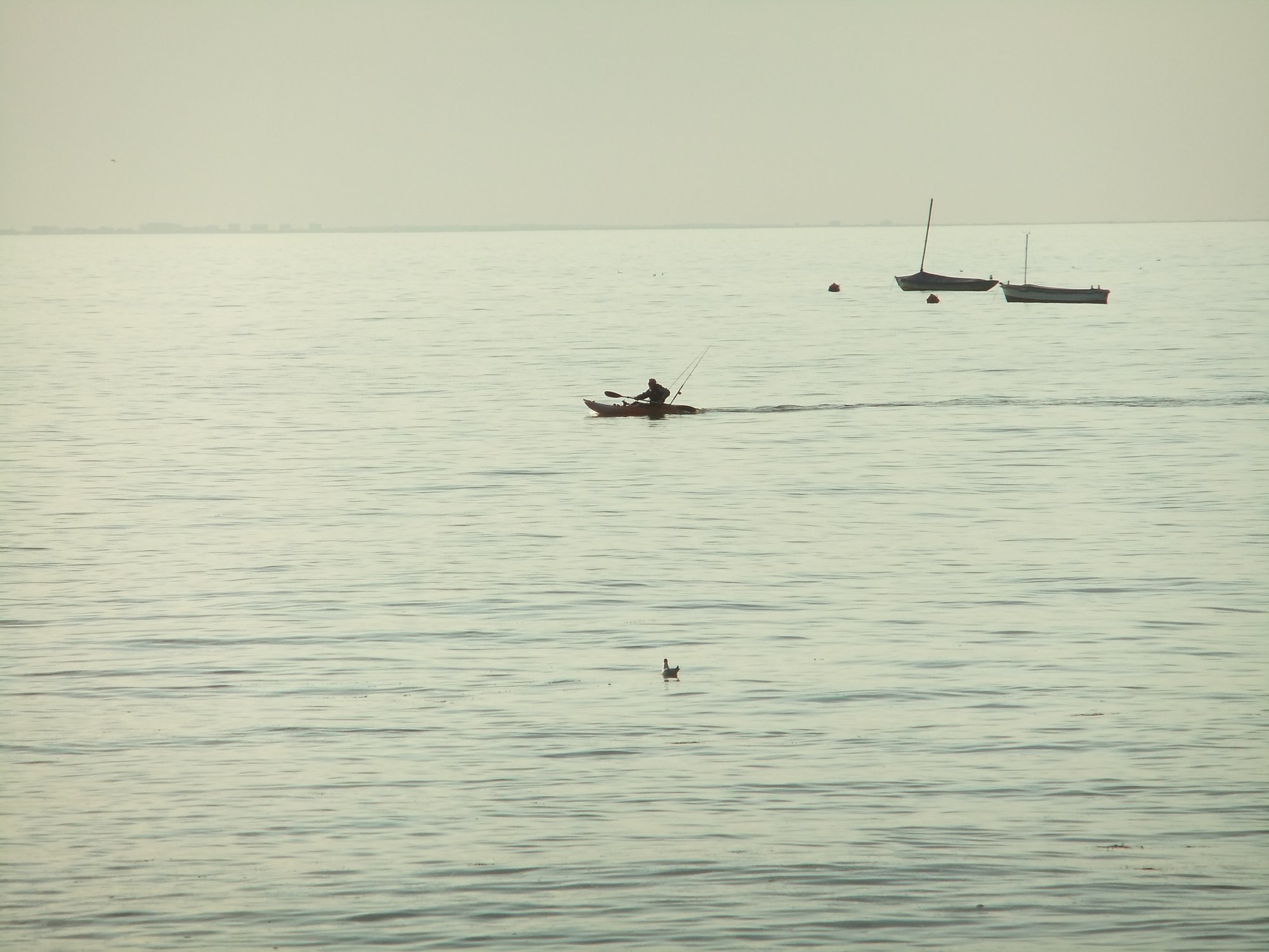 Paddling across