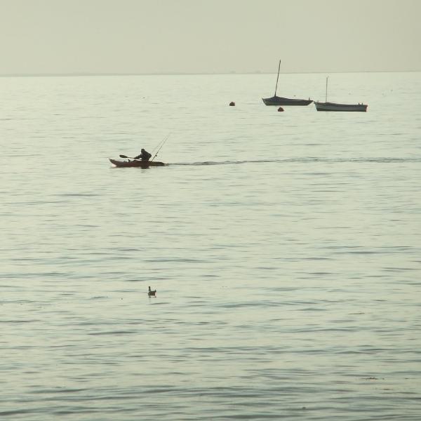 Paddling across