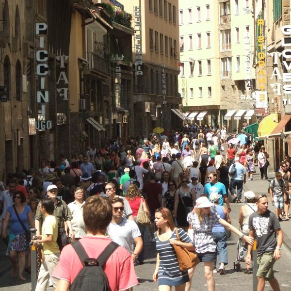 Tourists in Tuscany