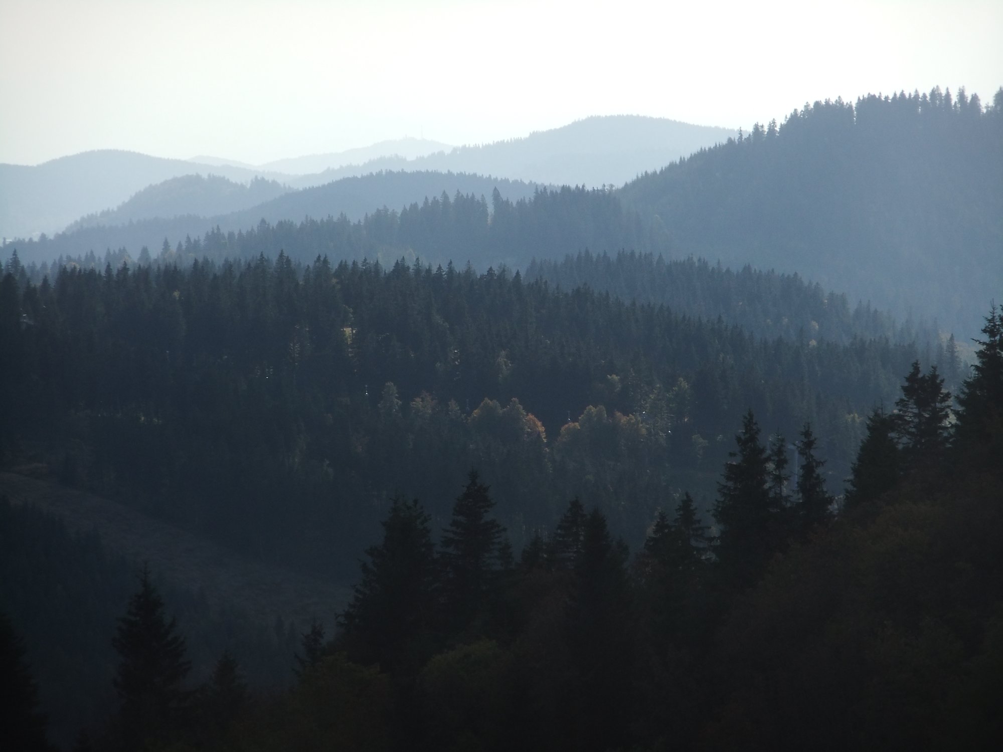 Hills into the distance