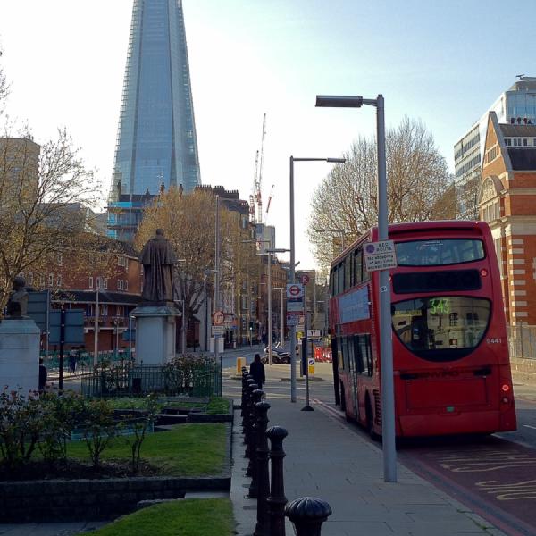 The Shard from Tower Bridge Road