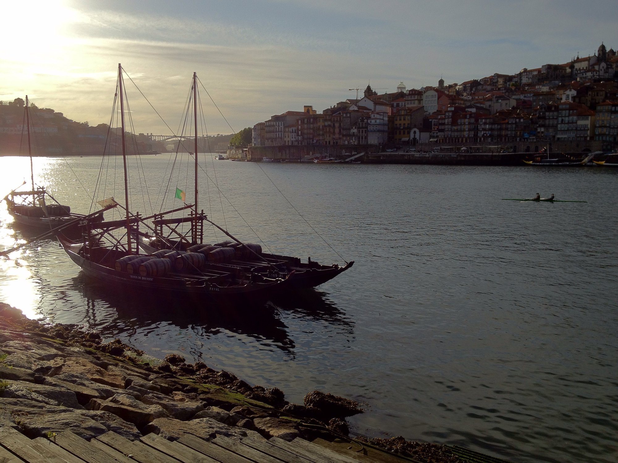 Boats at sunset