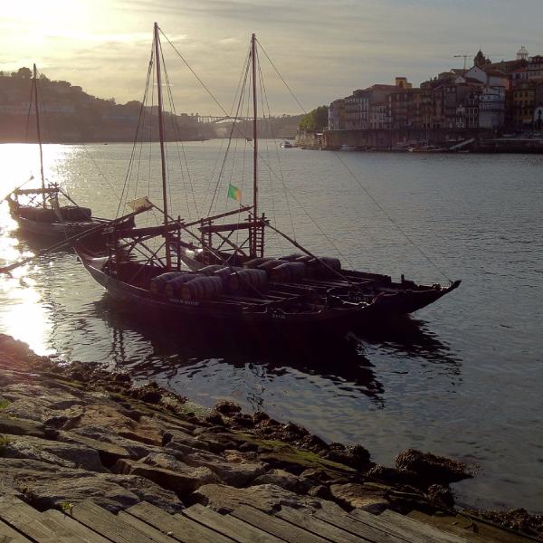 Boats at sunset
