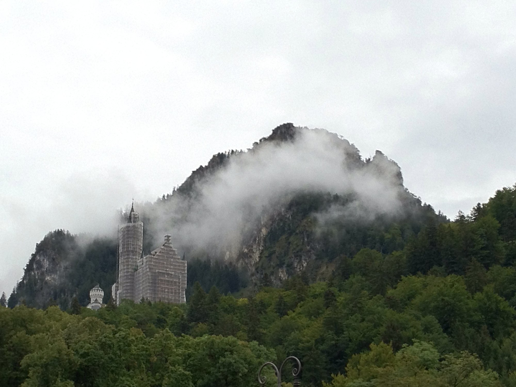 Neuschwanstein with cloud