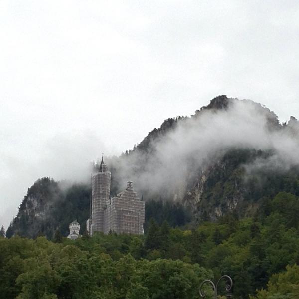 Neuschwanstein with cloud