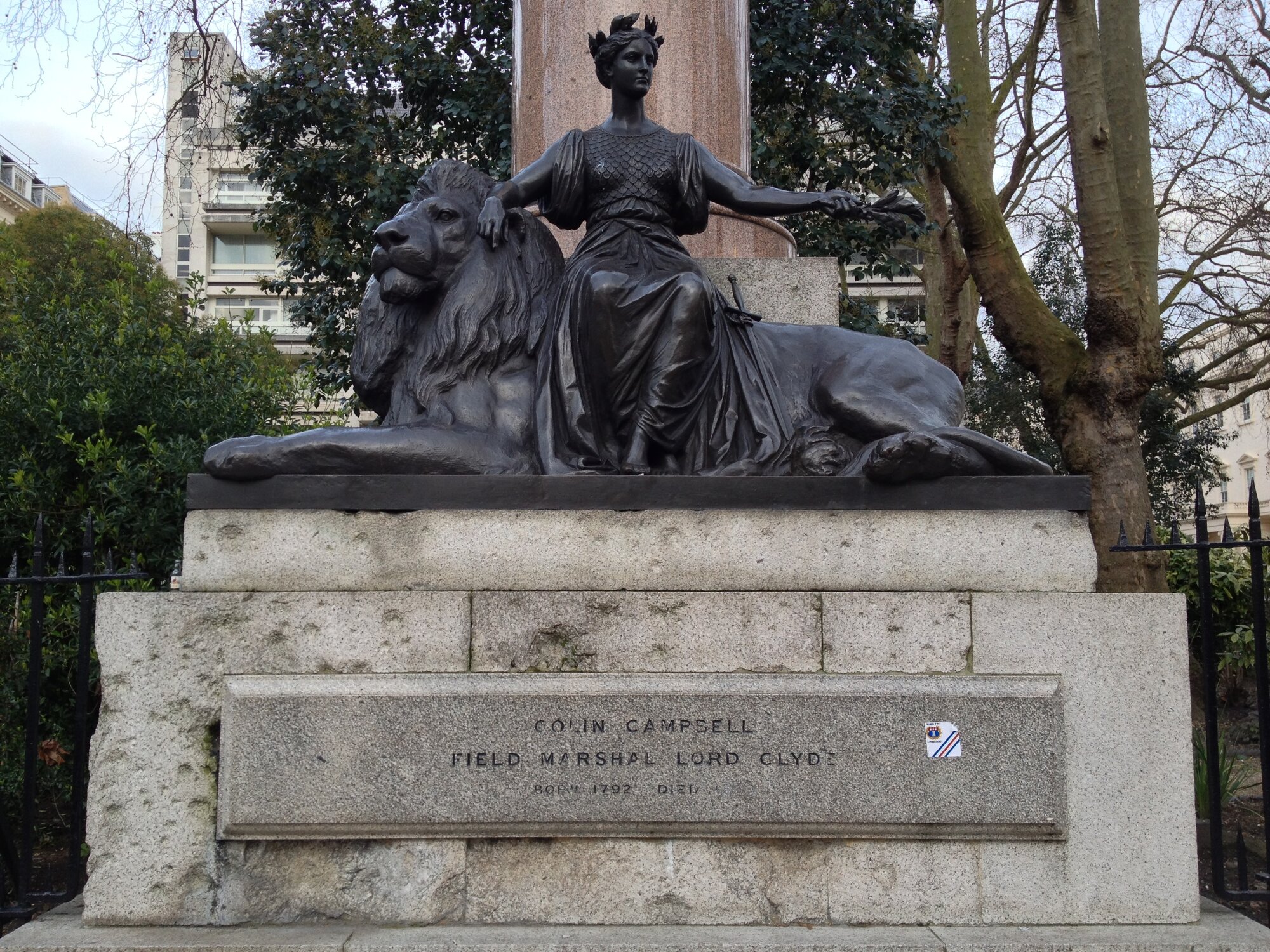 Shrapnel damage at Waterloo Place