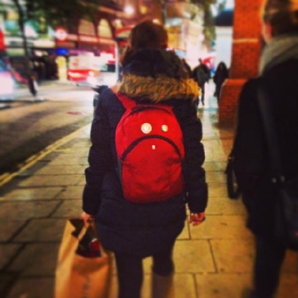 Unhappy backpack