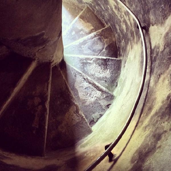 Spiral stairs in Milners Tower