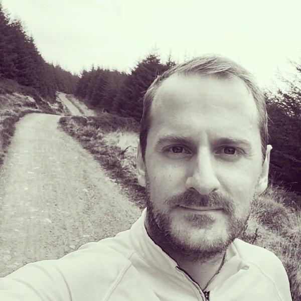 Trail running selfie